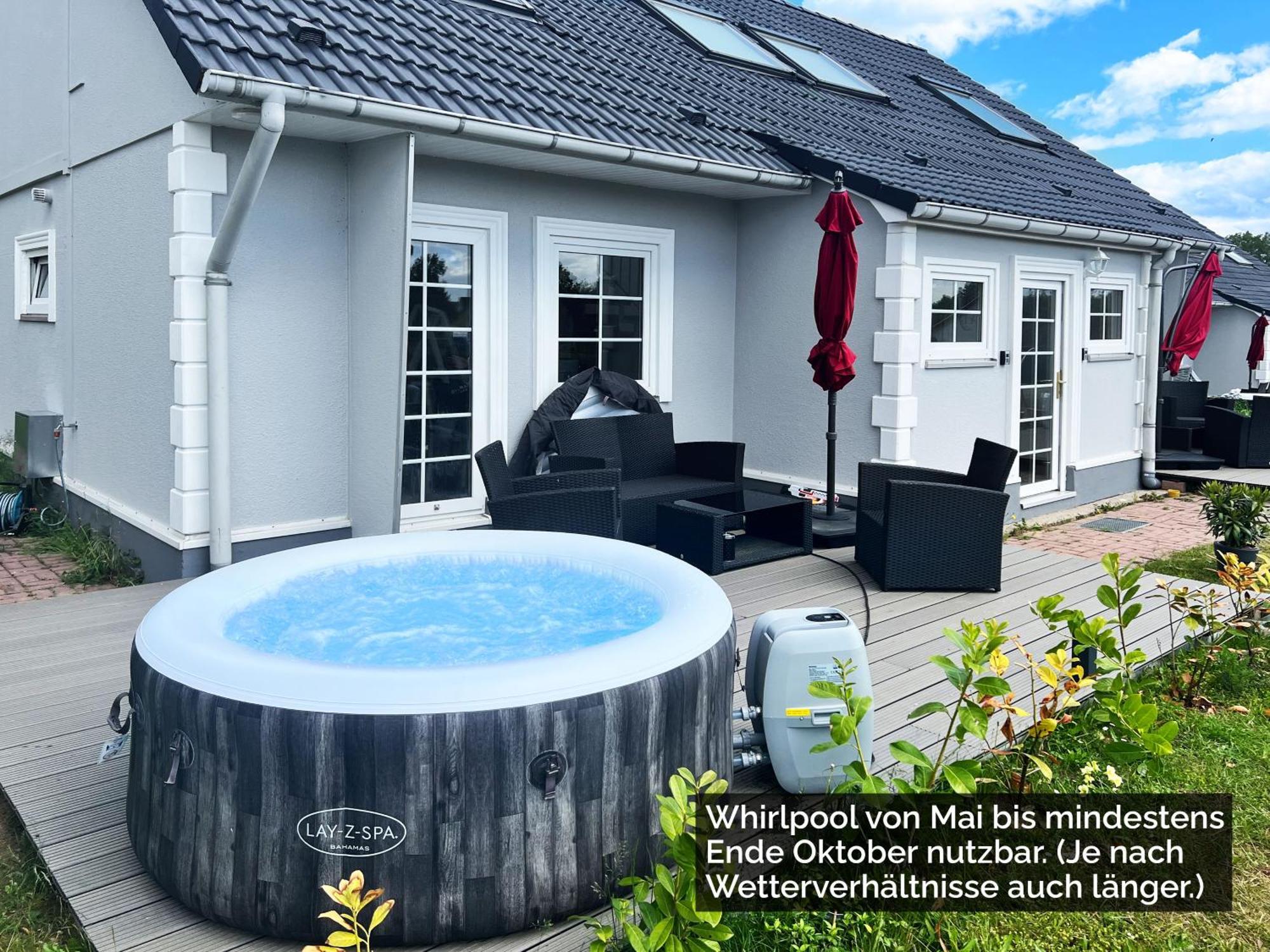 Ferienhaeuser Insel Usedom Haus Samara 8 - Blick Aufs Achterwasser! Whirlpool Und Sauna Lutow Exterior foto